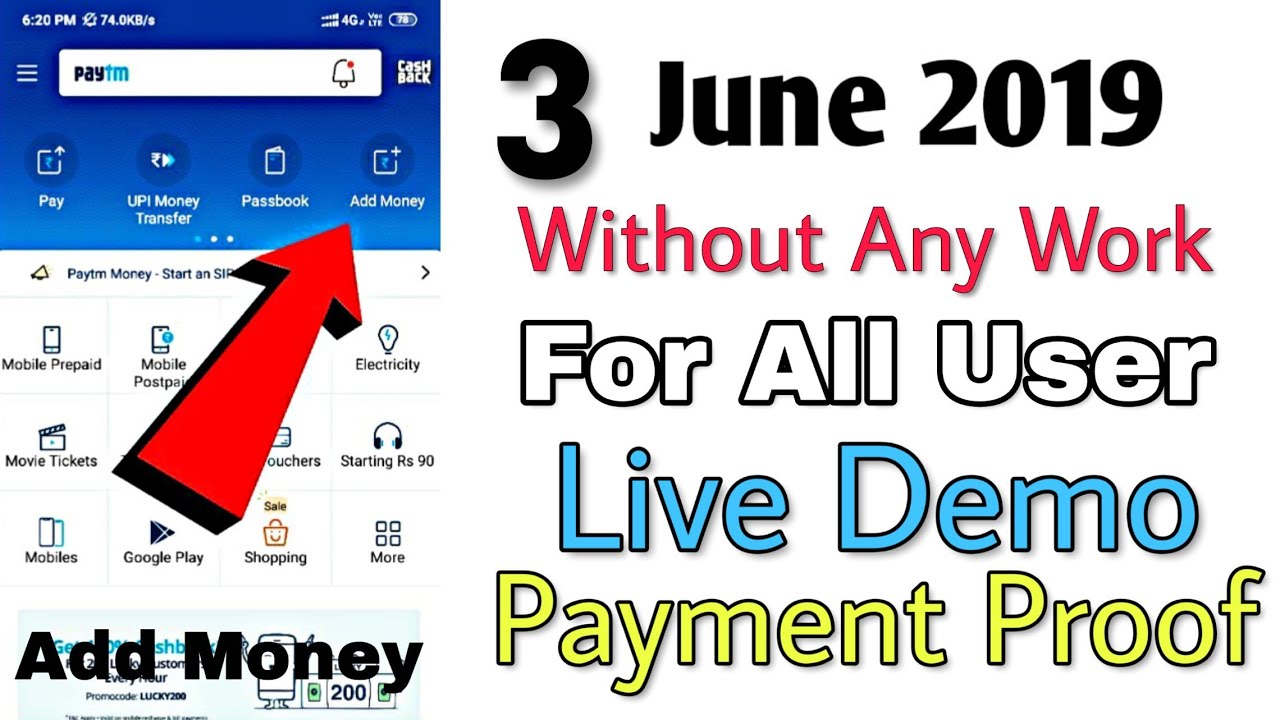 Paytm New Promocode June 2019 ! Paytm New Offer Today ! June 2019 new Offer today ! All User !