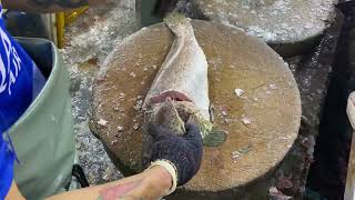 Penang Balik Pazari 🇲🇾 🔪🔥|| Restoran İçi̇n En Lezzetli̇ 20 Kg Orfoz Baliği Kesme Beceri̇leri̇