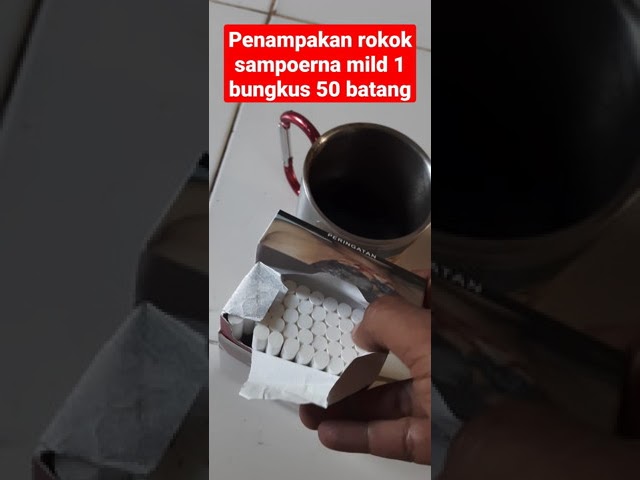 penampakan rokok sampoerna mild 1 bungkus 50 batang class=