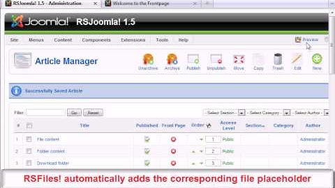 Ep. 50: Publish files and folders inside Joomla! articles  with RSFiles!