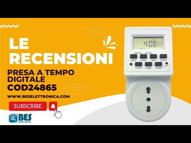 PRESA TEMPORIZZATA DIGITALE ELETTRICA PROGRAMMABILE PRESA BIPASSO CON TIMER  