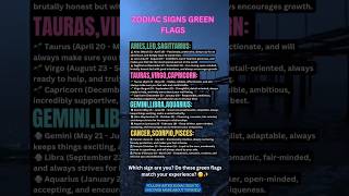 ✨ Zodiac Signs Green Flags:  #shorts #zodiacsigns #astrology