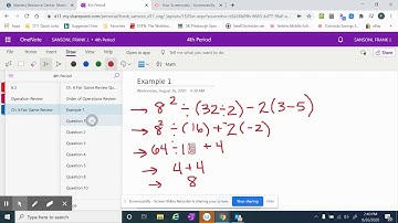 Algebra Asynchronous Lesson 1