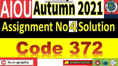 ⏩ AIOU Code 372 Solved Asignment No.4 Autumn 2021 ||  Criminology || Level: FA/ I.Com