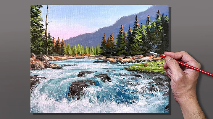 Acrylic Painting Stream Waterfall Landscape - DayDayNews