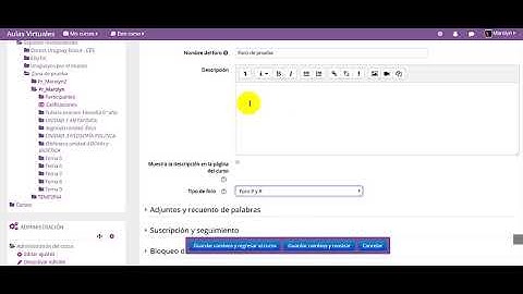 Foro en MOODLE Pregunta y Respuesta