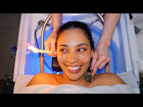 ASMR: Luxury Thai Head Water Massage with Tools and Hair Straightening