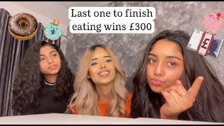 Last one to finish eating wins £300 | Abira & Dúaa