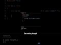 get string length in c.