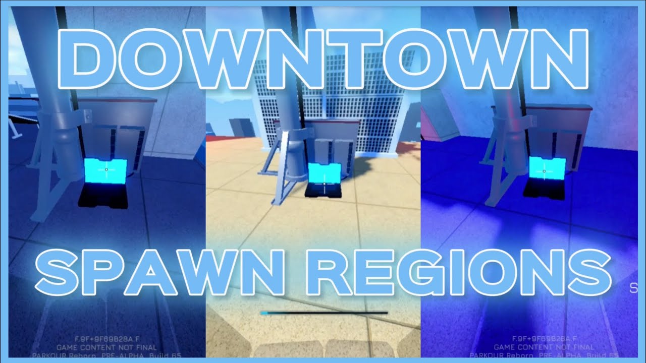 Roblox Parkour Reborn | All Downtown spawn regions - YouTube