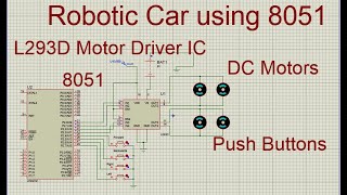 Proteus Simulation: Robotic Car Using 8051 Micro controller and L293D screenshot 5