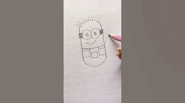 How to draw Minion Bob? | Everyone can draw Minion| Despicable me| Cartoon drawing