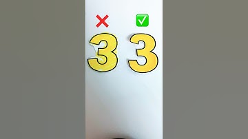 Perfect Number 3 Cut✂️💛 #shorts #number #diy #craft