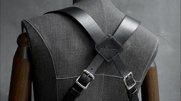 Making a Handmade Leather Dual Camera Harness , Shoulder Strap , Photographer Harness / ASMR