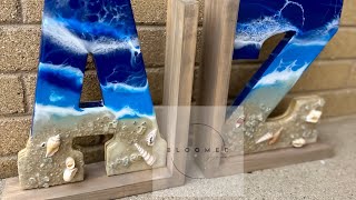 Memorial Resin Beach Letters