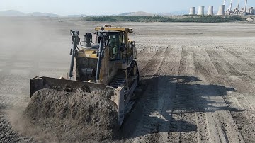 Bulldozer Fleet in Action: Caterpillar D9T & Komatsu D275AX at Huge Mining Site