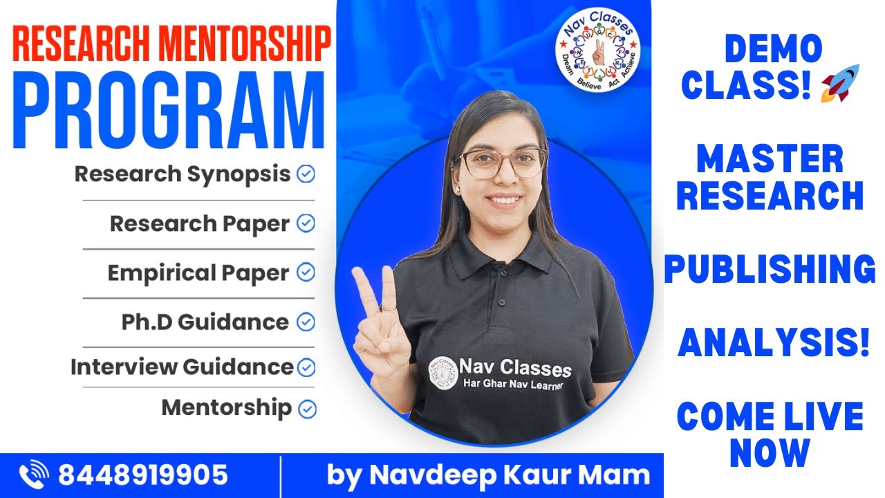 🔥 Research Mentorship by Navdeep Kaur Ma’am – Demo Class! 🚀 | Master ...
