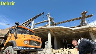 Agha Ghorban-Ali’s trip to the new house, unloading sand, and roofing Hossein’s house.