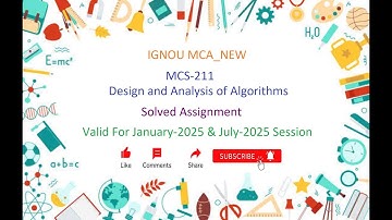 MCS 211 SOLVED ASSIGNMENT | MCS 211 IGNOU Solved Assignment Jan-2025 & July-2025 | MCA_NEW | IGNOU
