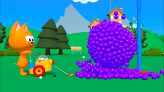 Meow meow Kitty Games  - All Episodes About Hitting the Target 🎯 -  Playing a game with Kitten