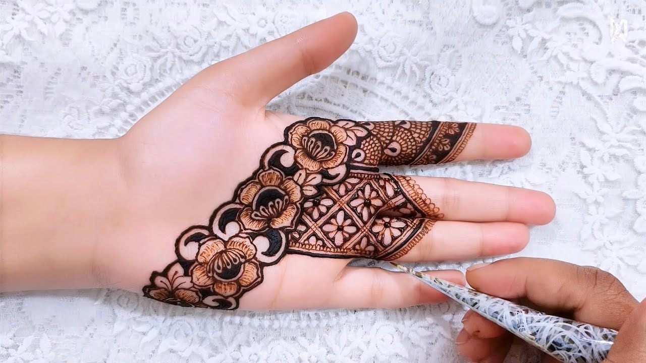 Easy Floral Mehendi Design for Palm | Beautiful Front Hand Mehndi Tutorial 2026