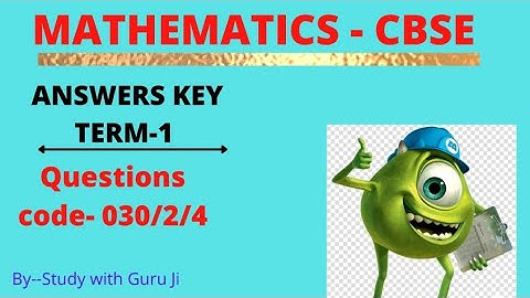 Math CBSE || Term 1 Answers key || Questions code 030/2/4 Math Standard || Answer key #shorts