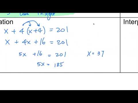 [Alg2] Unit 1 Review Q34: Literal Equation (Finding Consecutive Odd Integers)