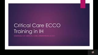 Critical Care ECCO Training in Interior Health