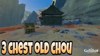 3 Chest Old Chou | Game Gali Menggali | Hidden Achievement | Genshin Impact