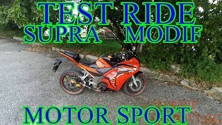 TEST RIDE MOTOR SUPRA MODIFIKASI JADI MOTOR SPORT | MOTOR ENTENG BGET