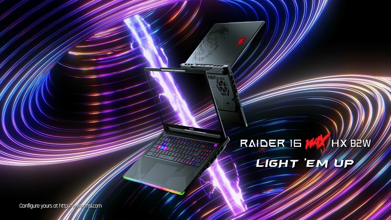 Raider 16 Max HX B2W - PC portable gaming 300 watts et RGB personnalisable