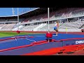 4 - Přechod na tyč ze dvou kroků (tyč tlačena po zemi)