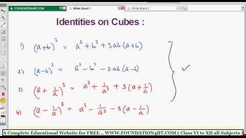 Identities on Cubes || Class 9 Maths ICSE ||