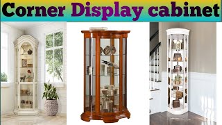 Corner Display Cabinet Design 2020/Top Excellent Corner Glass Cabinet Design For living room.