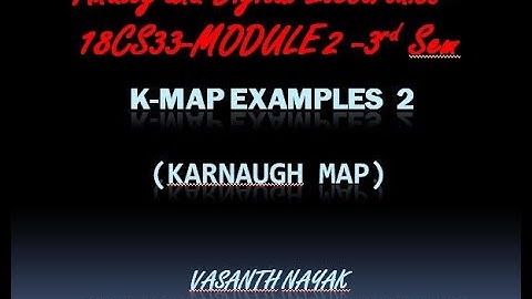 VTU ADE 18CS33 M2 L2 KARNAUGH MAP