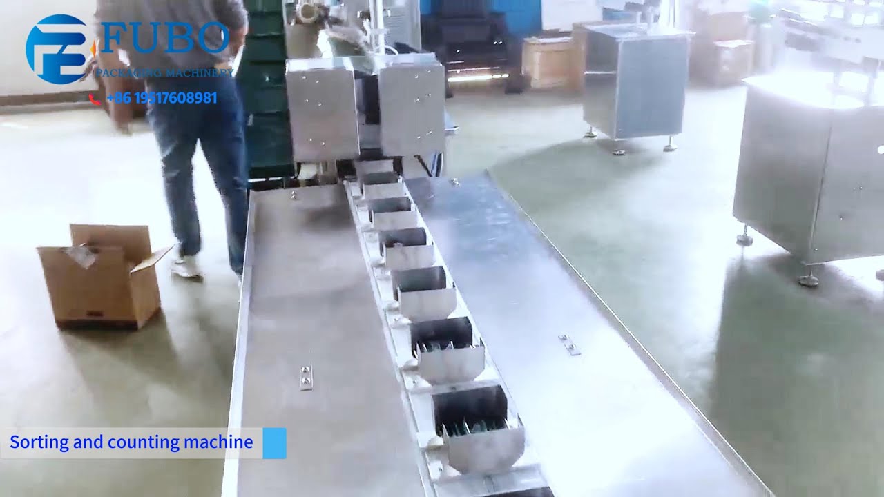 Probiotic powder drink sachets arranging machine | Automatic sorting and counting machine