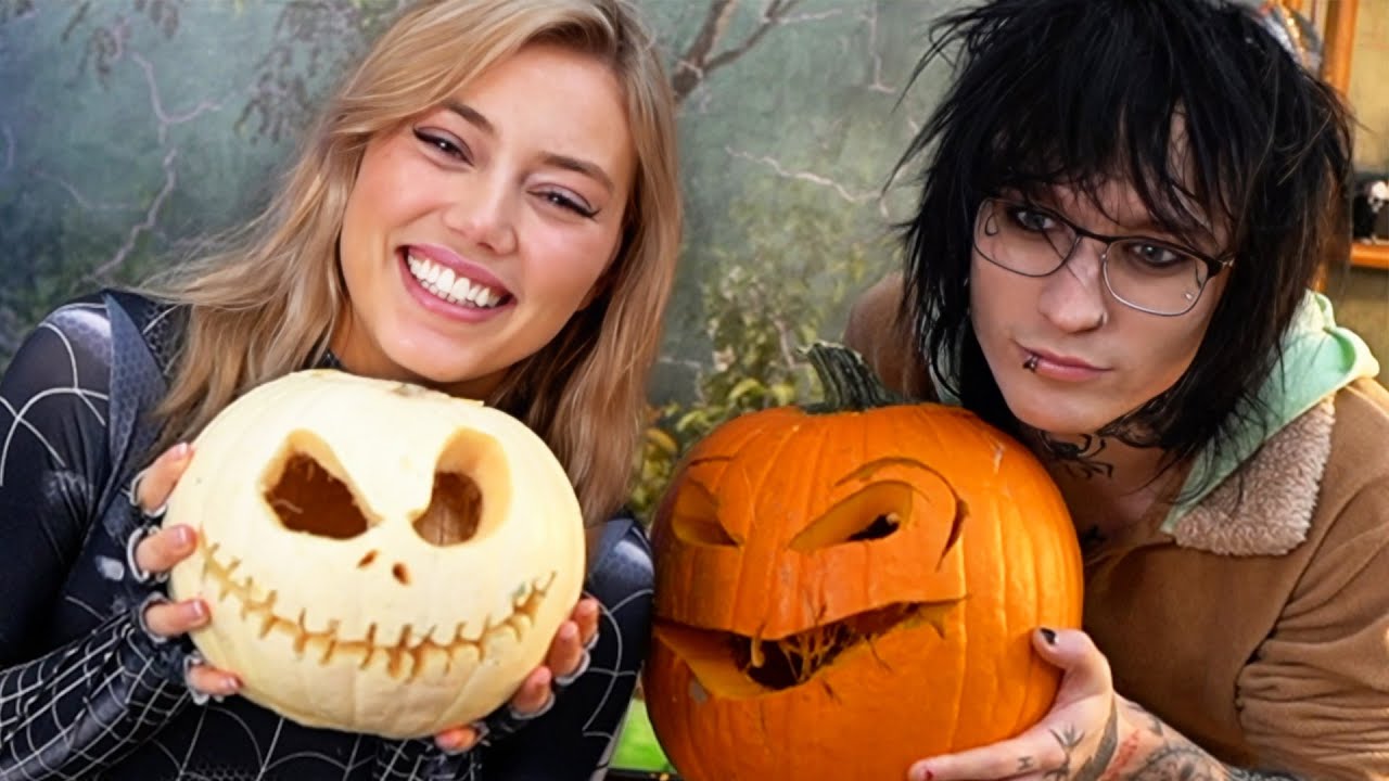 Pumpkin Carving with my girlfriend (Full Stream)