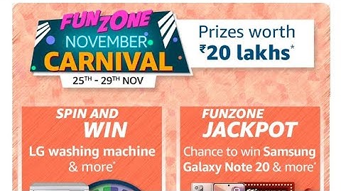 Amazon Funzone Carnival Quiz Answers Today | Win Amazon Pay Balance | 25 November 2021