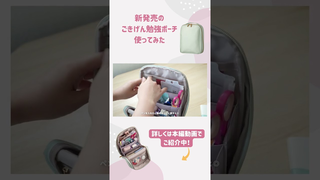 勉強道具がコンパクトに収納できるポーチが便利すぎた… #勉強 #文房具 #staionery