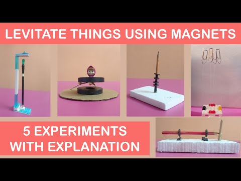 Levitating Pencil Using Magnets - Floating Paper Clips - 5 Easy