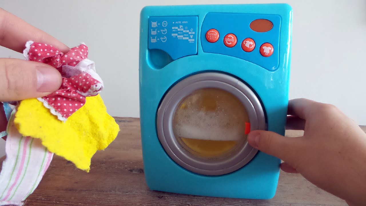 Transplanteren gitaar Handschrift Speelgoed wasmachine uitpakken ~Unboxing Toy Washing Machine - YouTube