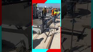 Perfect concrete alignment with high-speed machinery. #construction #shorts