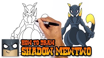 How to Draw Pokemon | Shadow MewTwo | Step by Step