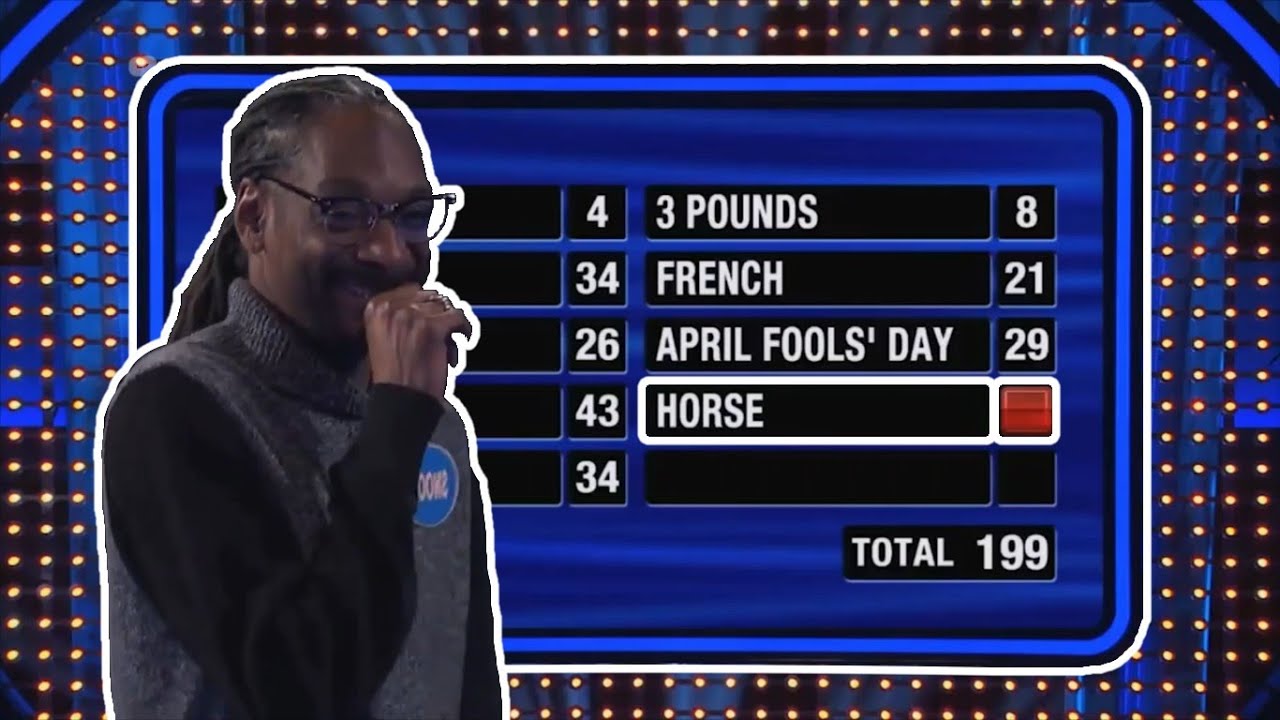 Pie in the What? Snoop Dogg Celebrity Family Feud YouTube