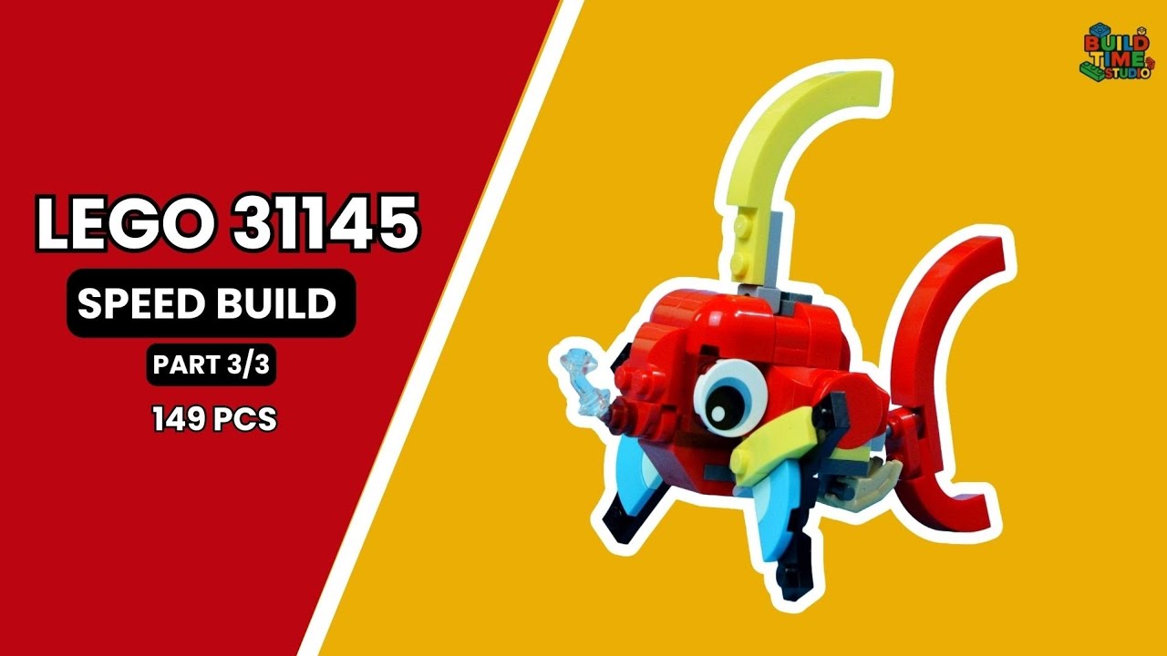 LEGO Разноцветная рыбка 31145 Speed Build | Часть 3/3 (4K)