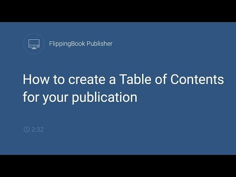 FlippingBook Publisher: How to create a table of contents for your publication