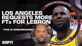 'GARBAGE!': Wilbon's LIVID by Lakers 'begging' for more LeBron FTs + 5 Good Minutes with Perk | PTI