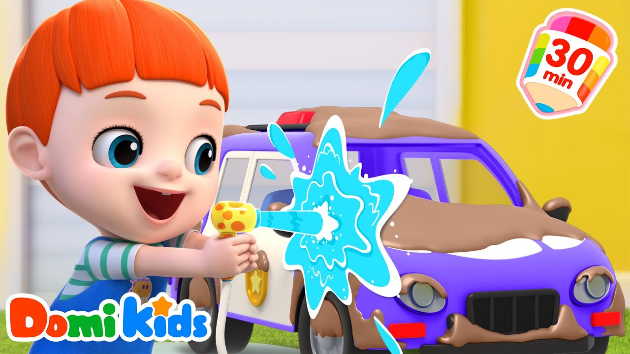 真好玩！✌動手清洗彩色汽車！🌈🚗| 勤勞的好寶寶👶 | 幼兒顔色認知 | 兒童啓蒙早教系列動畫片 | 卡通動畫 | 寶貝多米益智