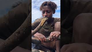 Hadzabe tribe cook their food naturally in the forest and share with everyone