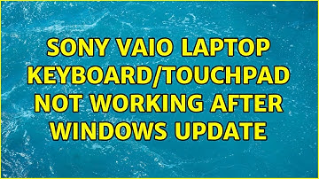 Sony VAIO laptop keyboard/touchpad not working after windows update (2 Solutions!!)